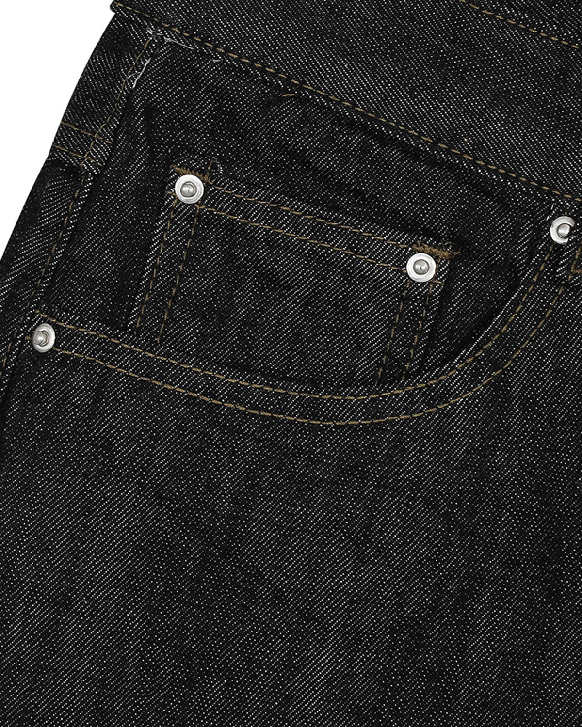 Raw Straight-leg Denim Pants | LCDEGO Streetwear