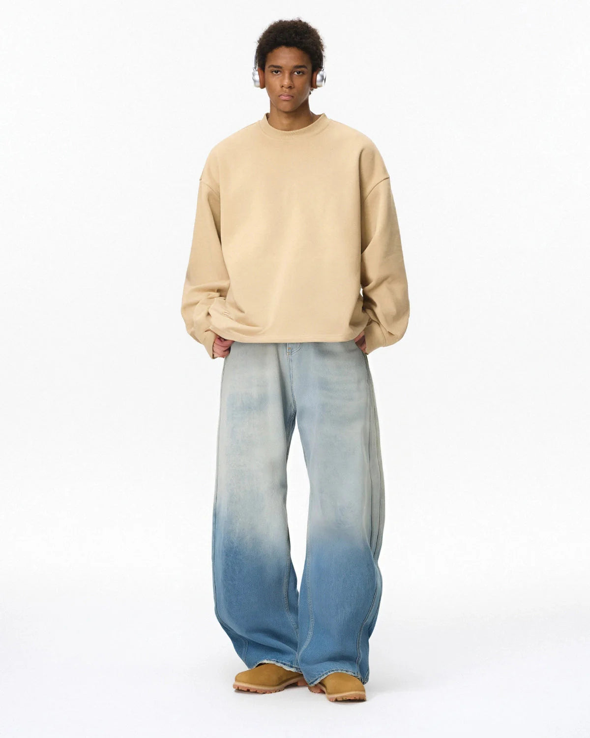 Gradient Color Acid Wash Baggy Jeans | LCDEGO Streetwear