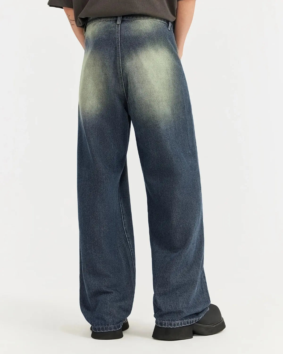 Monkey Wash Wide Leg Jeans| LCDEGO Streetwear