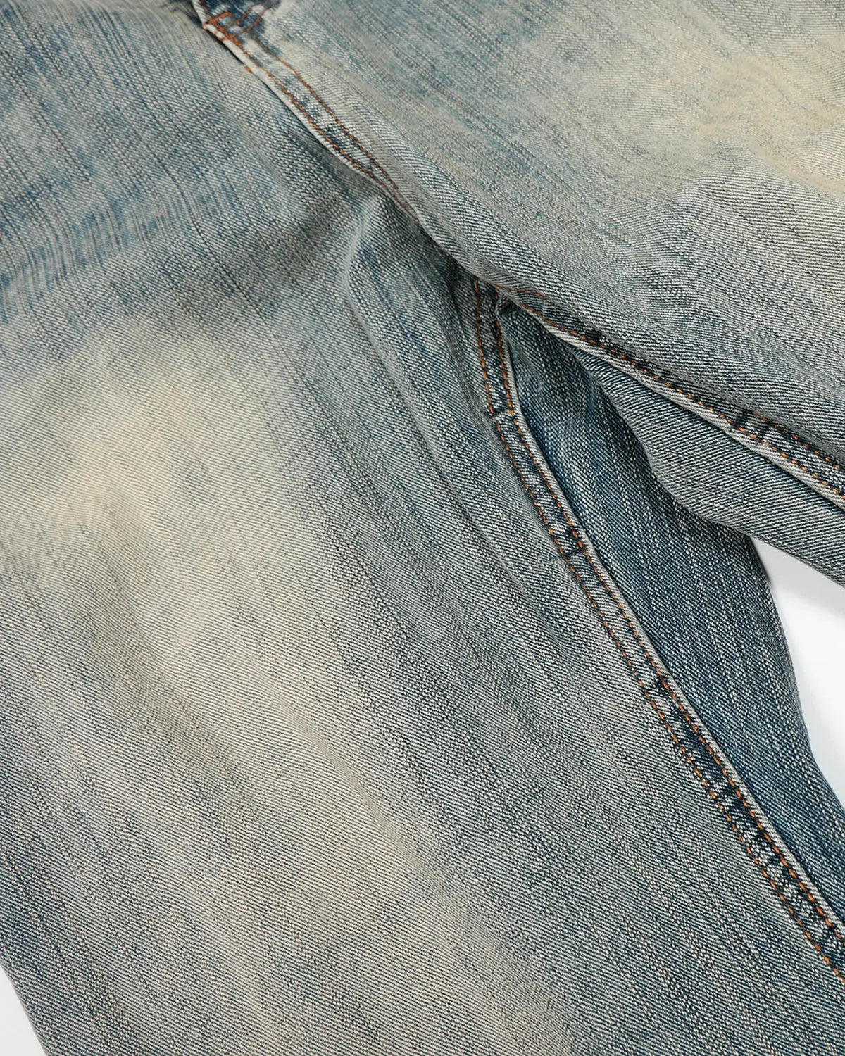 Washed Bamboo Weave Baggy Jeans | LCDEGO Streetwear