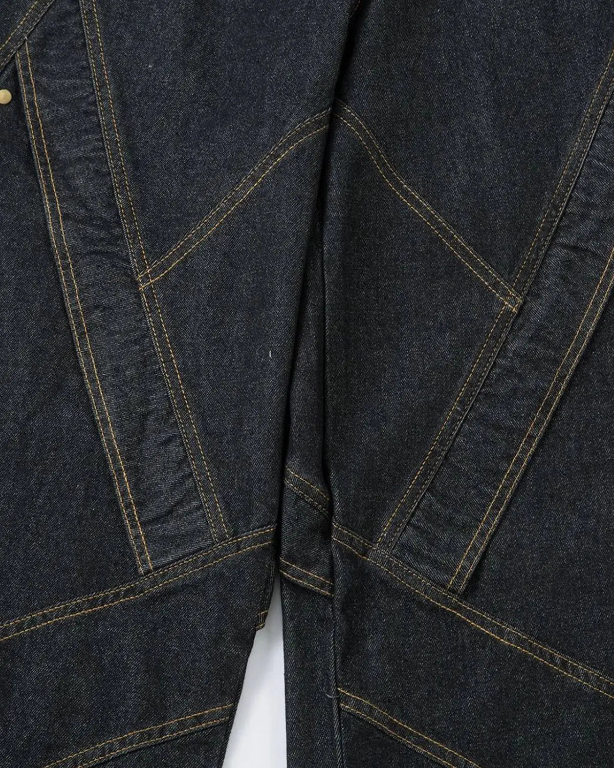 Stitching Button Up Baggy Jeans | LCDEGO Streetwear