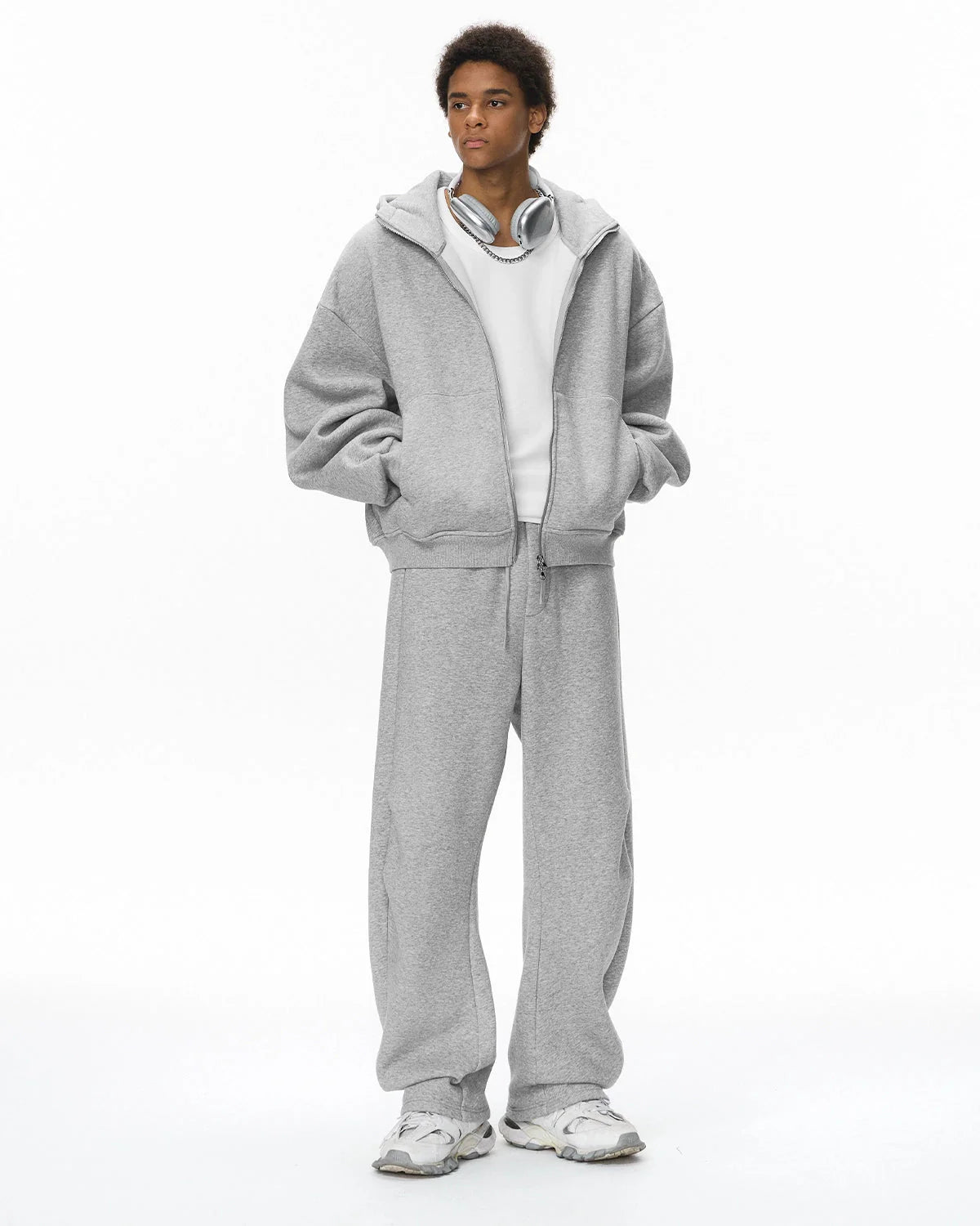 Solid Color Fleece Barrel Sweatpant | LCDEGO Streetwear