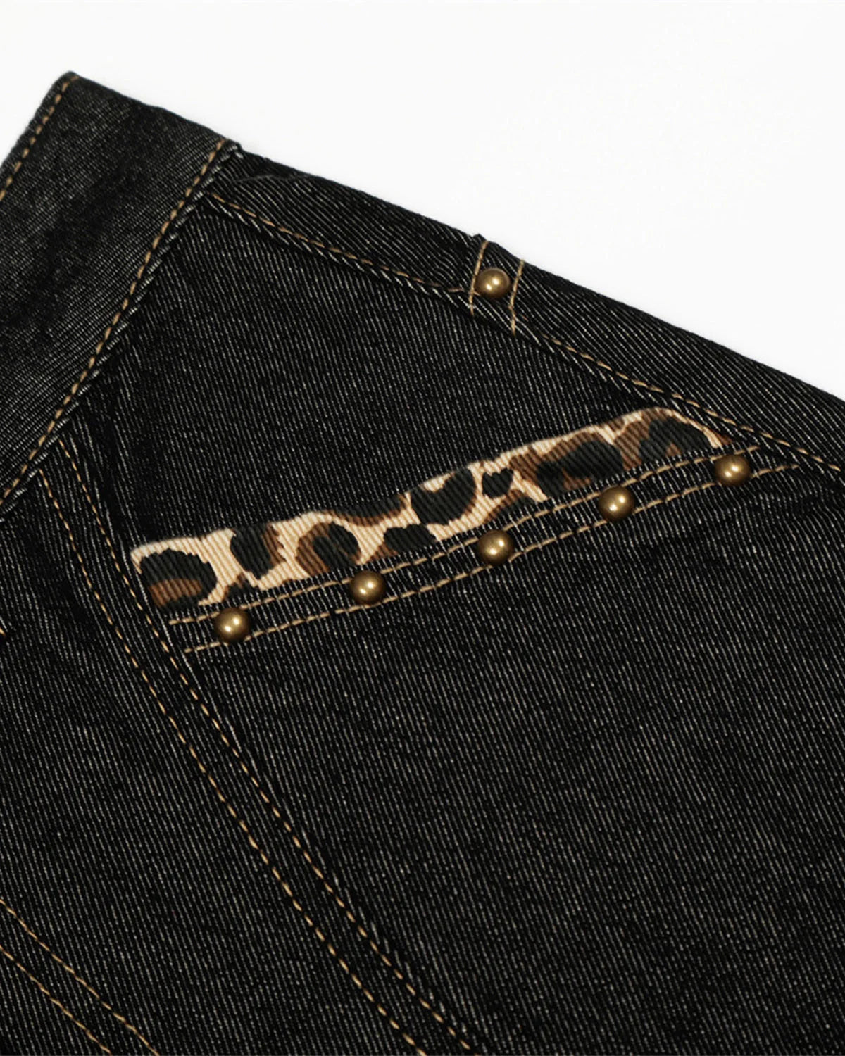Gothic Cross Embroidery Barrel Jeans | LCDEGO Streetwear