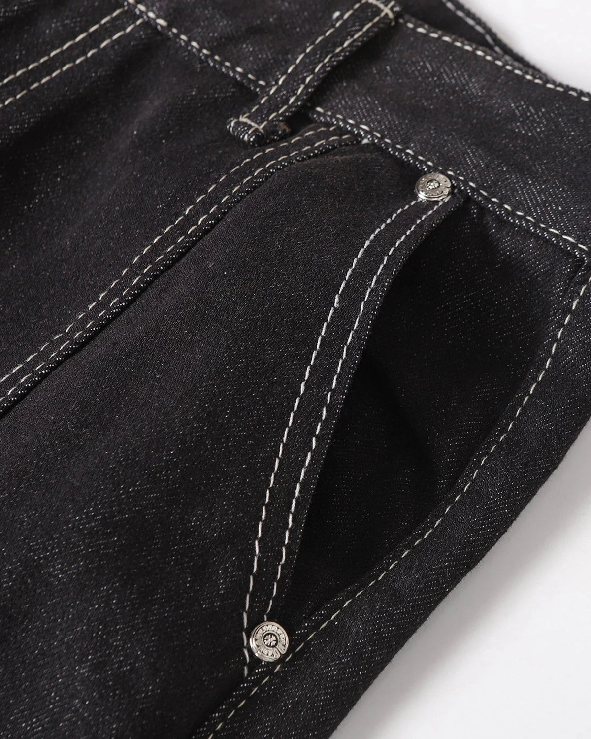 Contrast Stitch Barrel Jeans | LCDEGO Streetwear