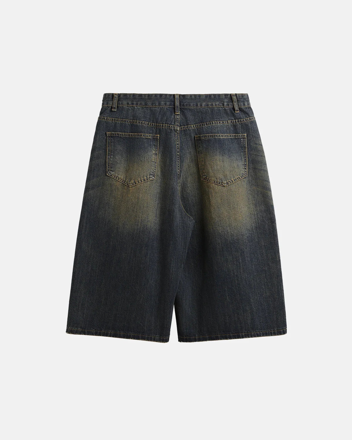 Acid Washed Longline Baggy Denim Jorts | LCDEGO Streetwear