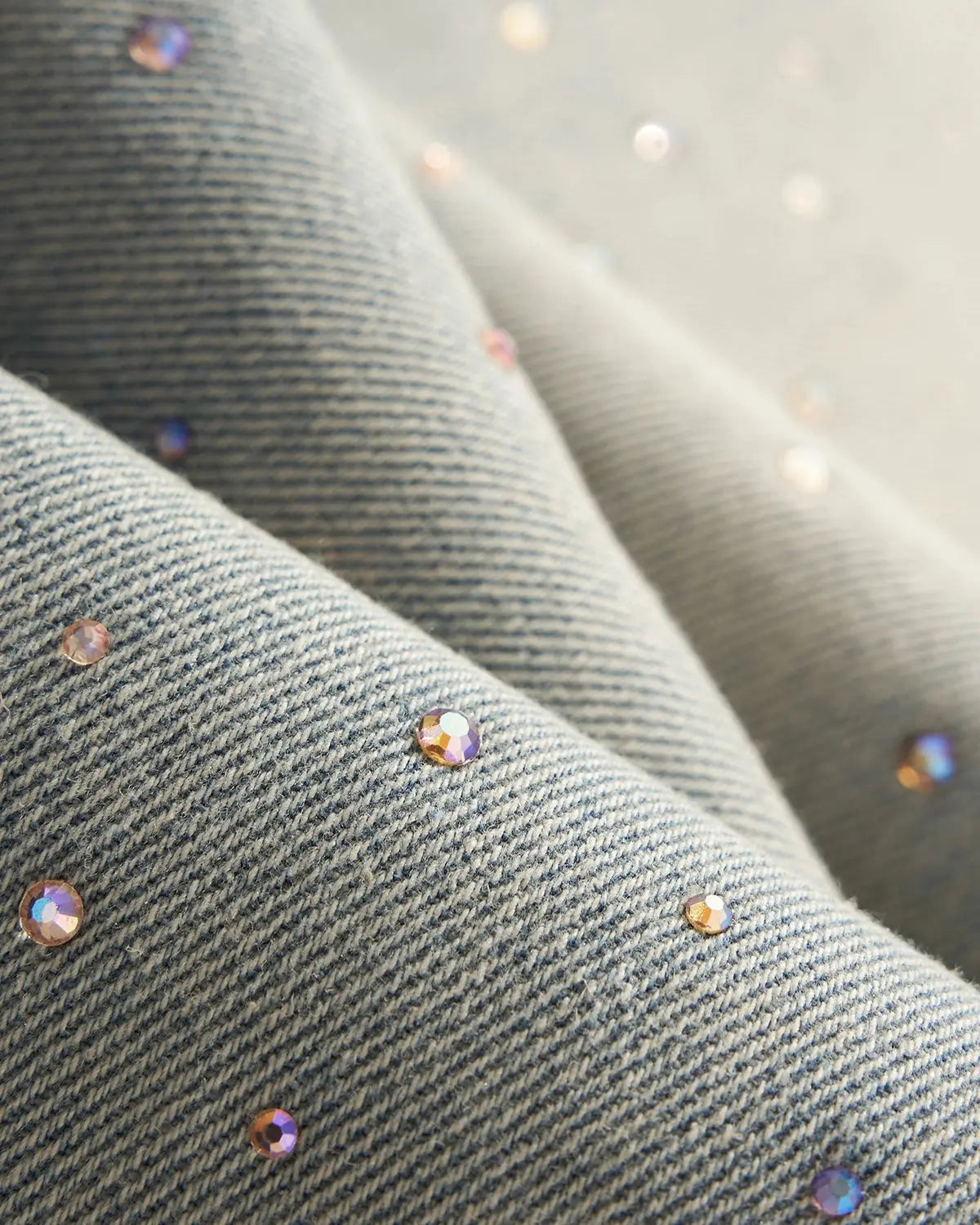 Washed Rhinestone Baggy Jeans | LCDEGO Streetwear