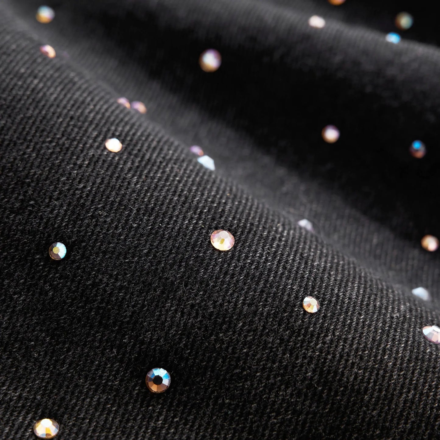 Acid Washed Rhinestone Baggy Jeans | LCDEGO Streetwear