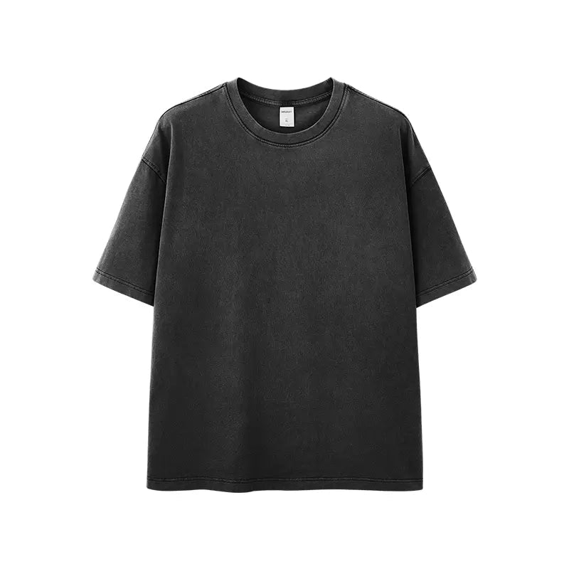 Heavy Boxy Fit Washed Tees | LCDEGO Streetwear