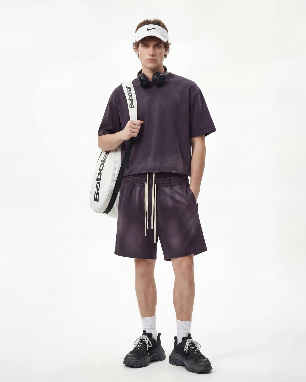 Monkey Washed Boxy Cropped T-Shirt | LCDEGO Streetwear
