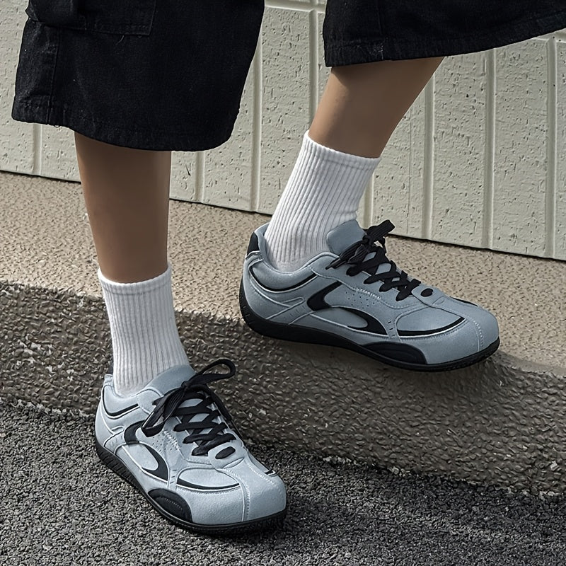 Couple's Fashion Casual Sneakers, British Low-Top Flat Racing Shoes, Lightweight Comfortable Street Trendy Shoes