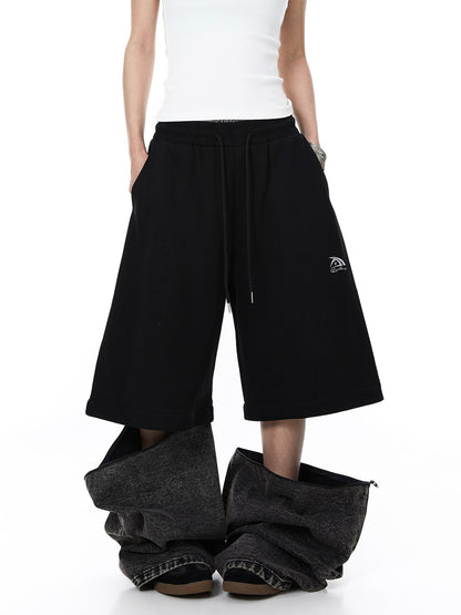 Denim Detachable Patchwork Barrel Joggers | LCDEGO Streetwear