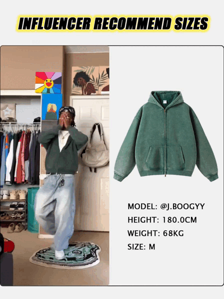 Acid Washed Distressed Fleece Zip Up Hoodies | LCDEGO Streetwear