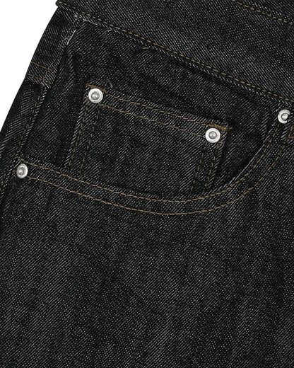 Raw Straight-leg Denim Pants | LCDEGO Streetwear