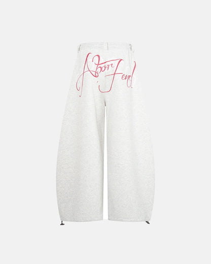 back gothic script print sweatpants