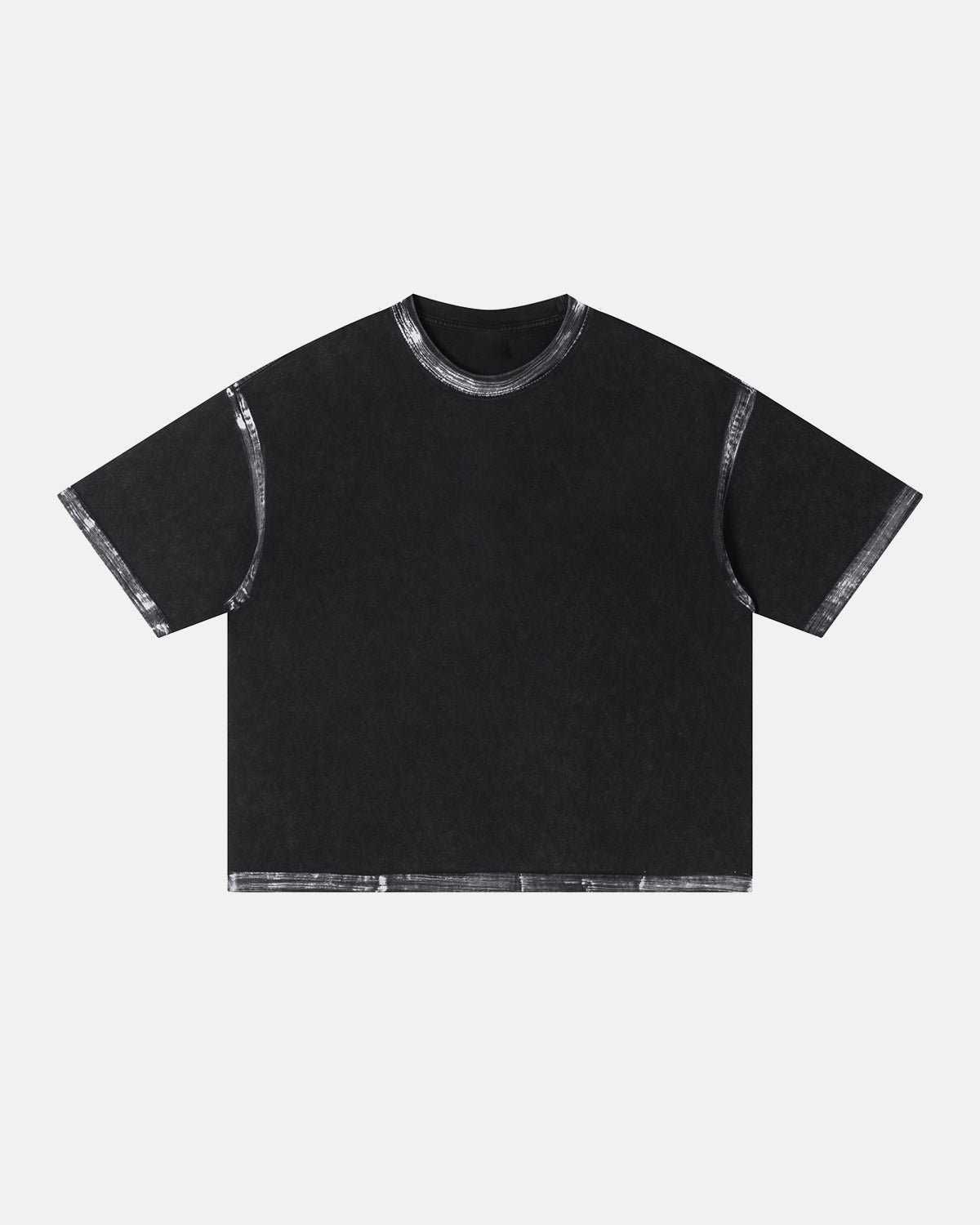 dirty wash boxy t-shirt black