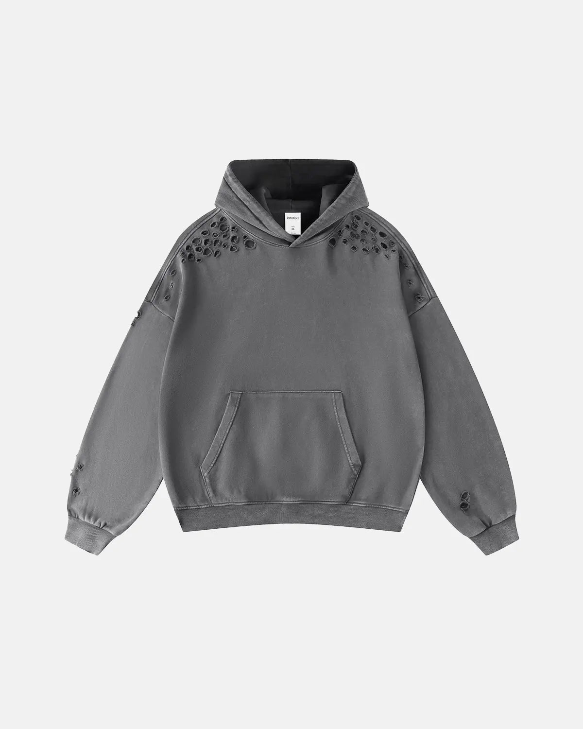 Ripped Acid Wash Hoodies | LCDEGO Streetwear