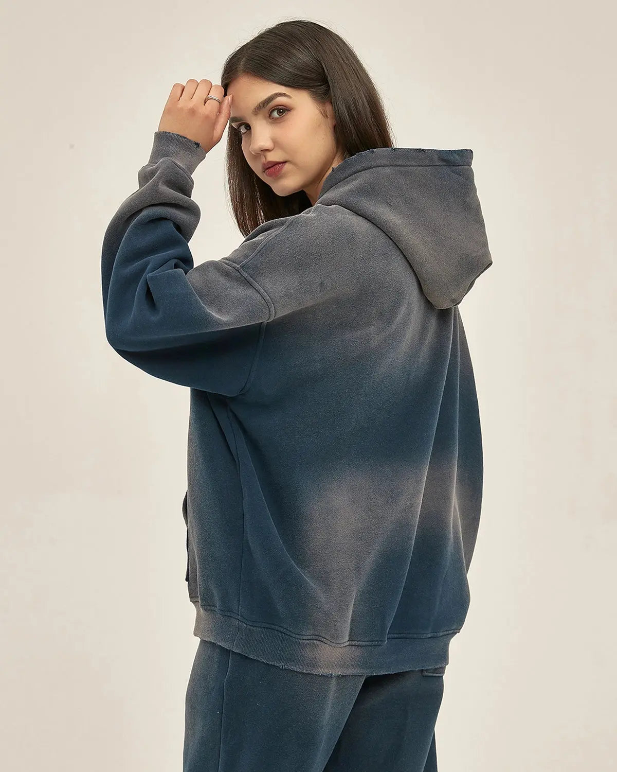 Monkey Wash Ripped Fleece Hoodies | LCDEGO Streetwear