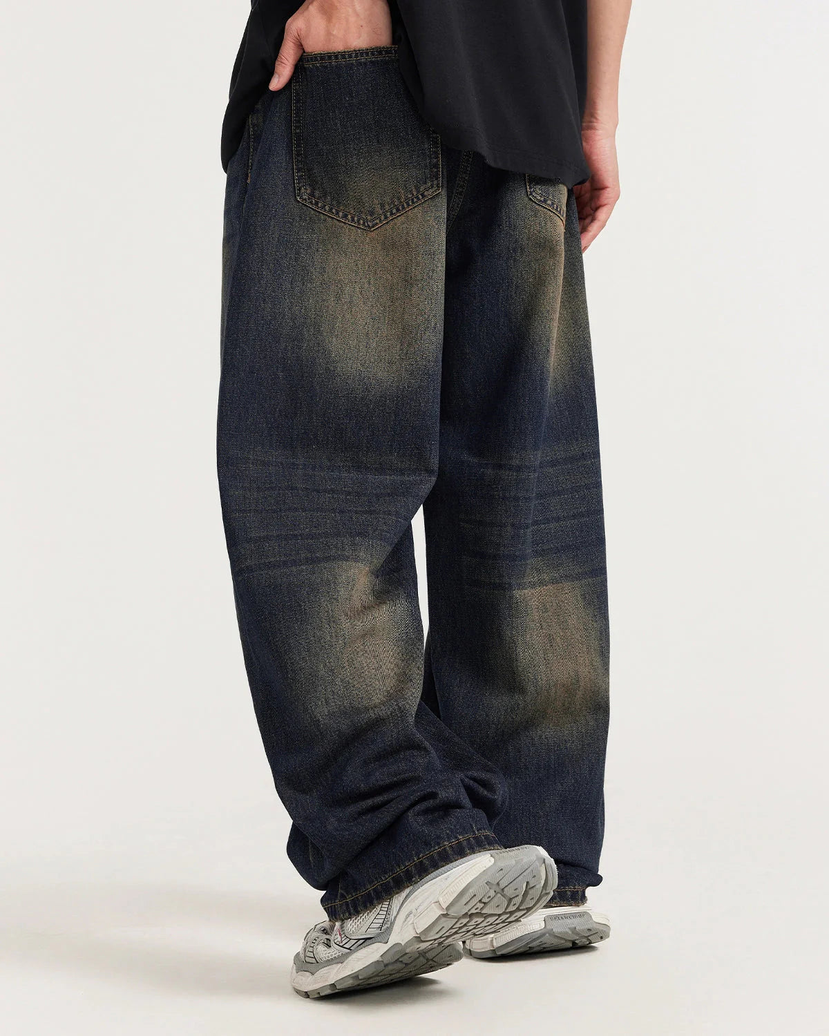 Monkey Wash Wide Leg Jeans | LCDEGO Streetwear