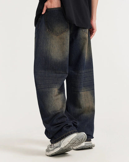 Monkey Wash Wide Leg Jeans | LCDEGO Streetwear