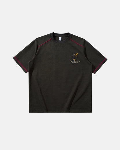 Contrast Stitching Graphic Tees | LCDEGO Streetwear