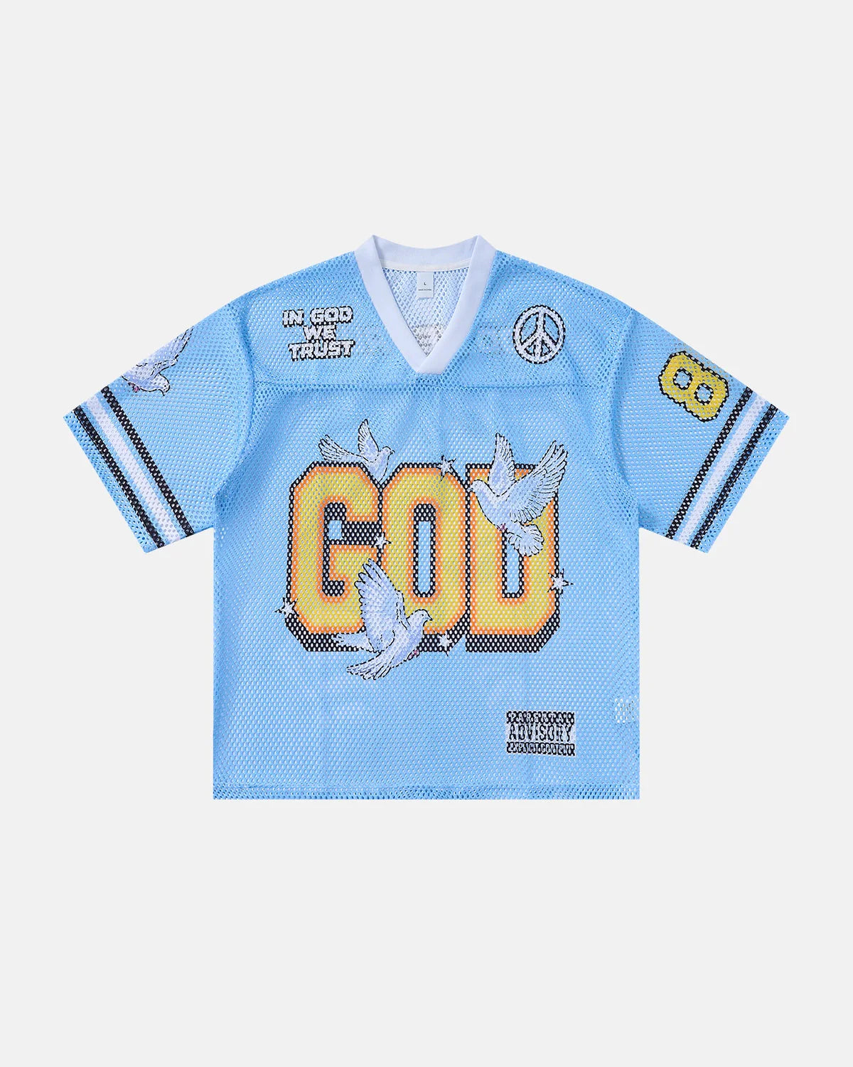 Dove Graphic Mesh Football Jersey | LCDEGO Streetwear