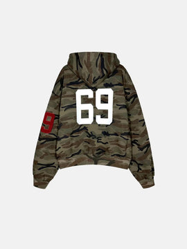 69 Applique Embroidery Camo Zip Up Hoodie | LCDEGO Streetwear