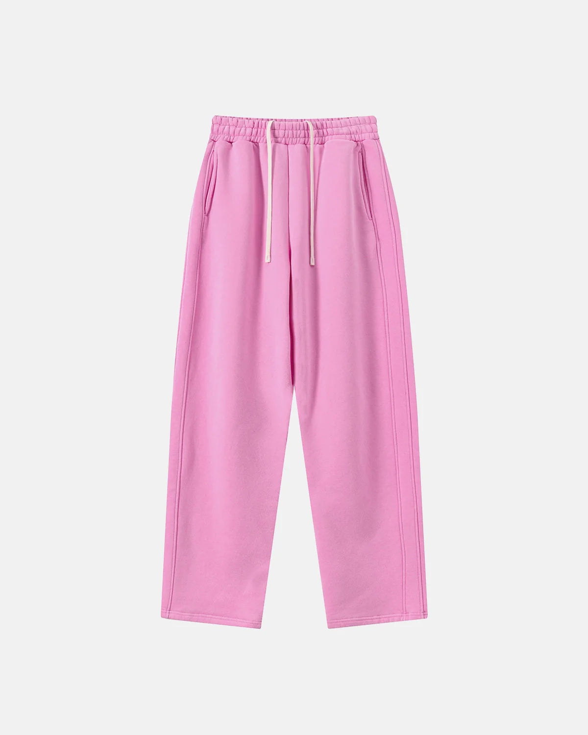 Retro Acid Washed Fleece Straight Leg Joggers | LCDEGO Streetwear