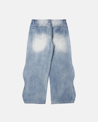 LCDEGO Brand Washed Baggy Denim Pants