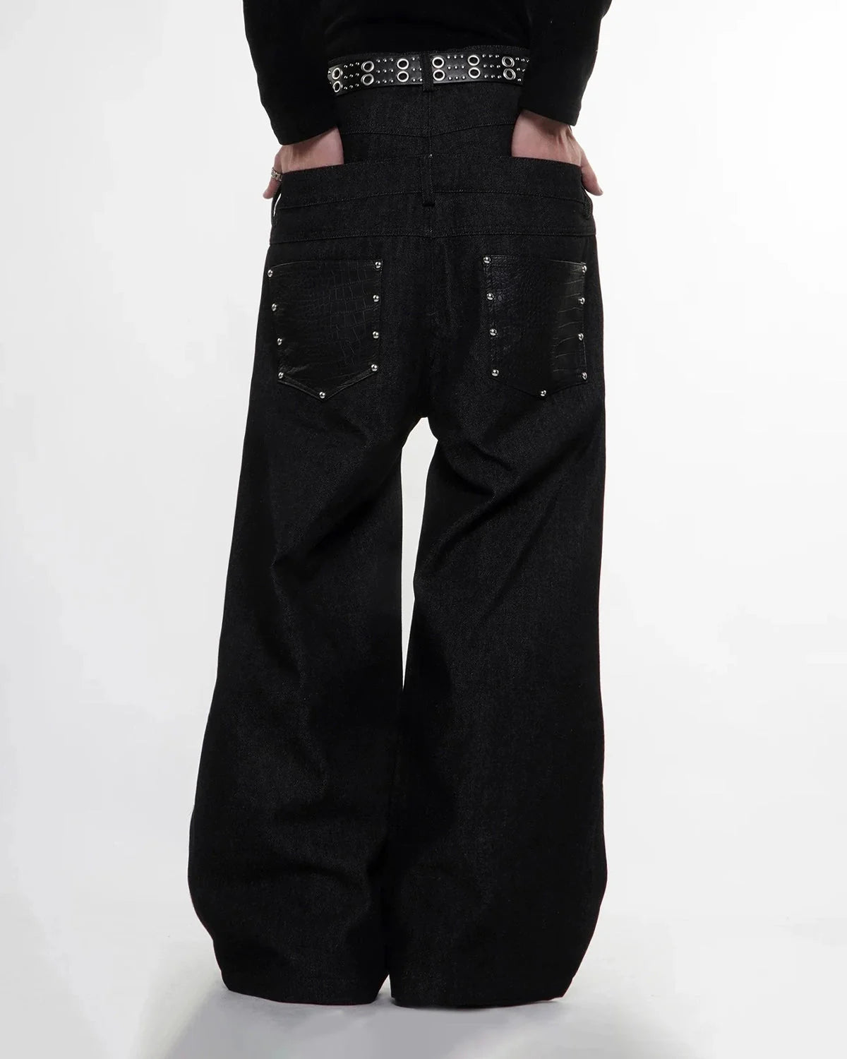 Double Wasit Raw Super Baggy Jeans | LCDEGO Streetwear