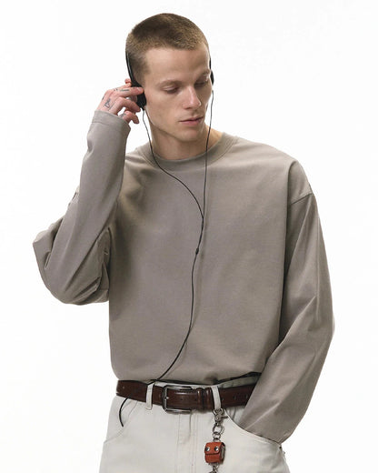 Blank Cotton Long Sleeve Tees | LCDEGO Streetwear