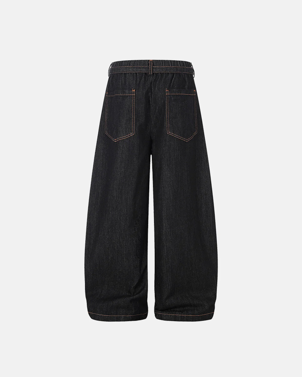 Contrast Stitch Raw Barrel Jeans | LCDEGO Streetwear