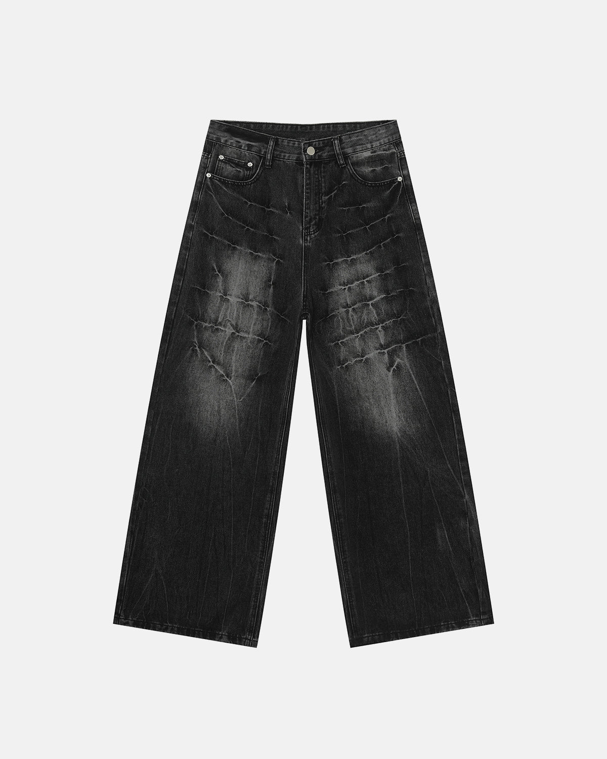 Barbed Distressed Baggy Jeans | LCDEGO Streetwear