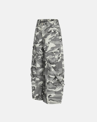 Multi-Pockets Barrel Camouflage Cargo Pants | LCDEGO Streetwear