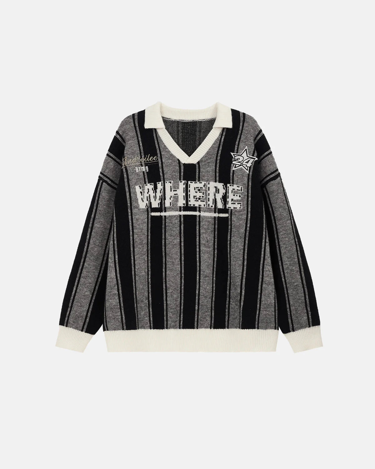 Retro Striped Jacquard Sweaters | LCDEGO Streetwear