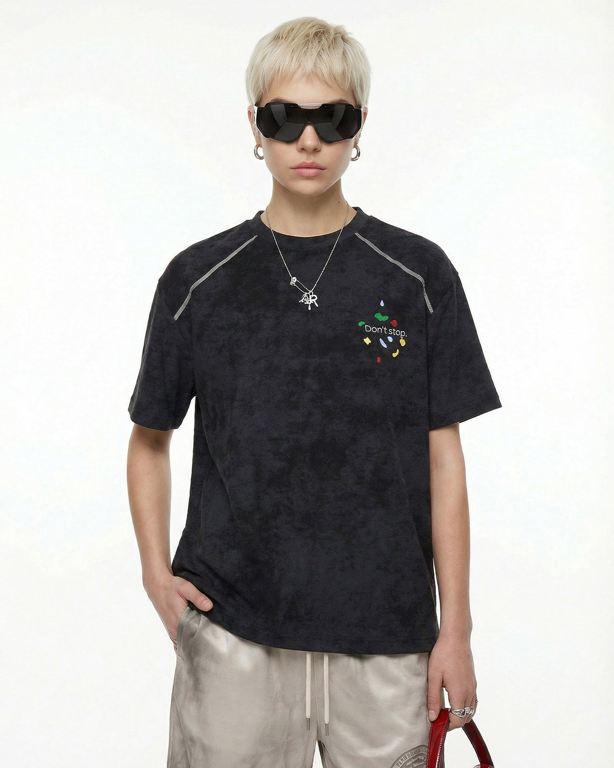 Snow Washed Puff Print T-Shirt | LCDEGO Streetwear