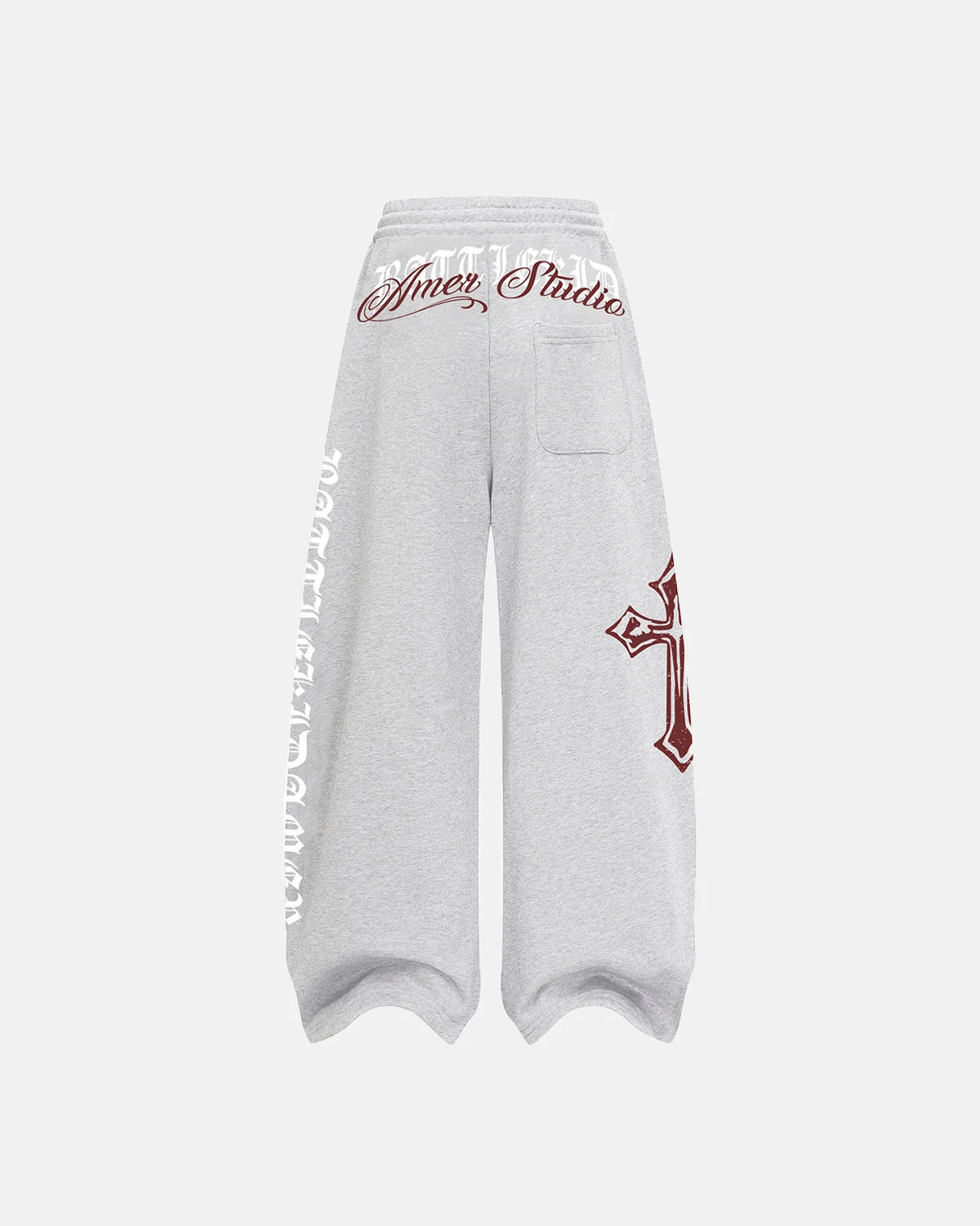 Cross Print Baggy Sweatpants | LCDEGO Streetwear