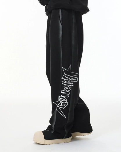 Stitching Spray-Painted Graffiti Sweatpant | LCDEGO Streetwear