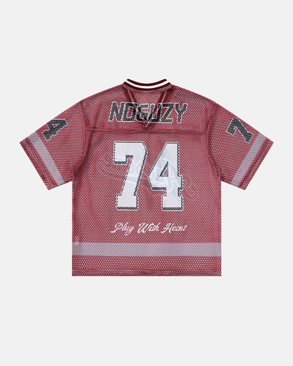 V-neck Graphic Mesh Jersey | LCDEGO Streetwear