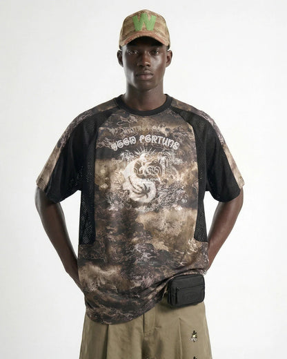 Retro Digital Printing Mesh Jersey | LCDEGO Streetwear