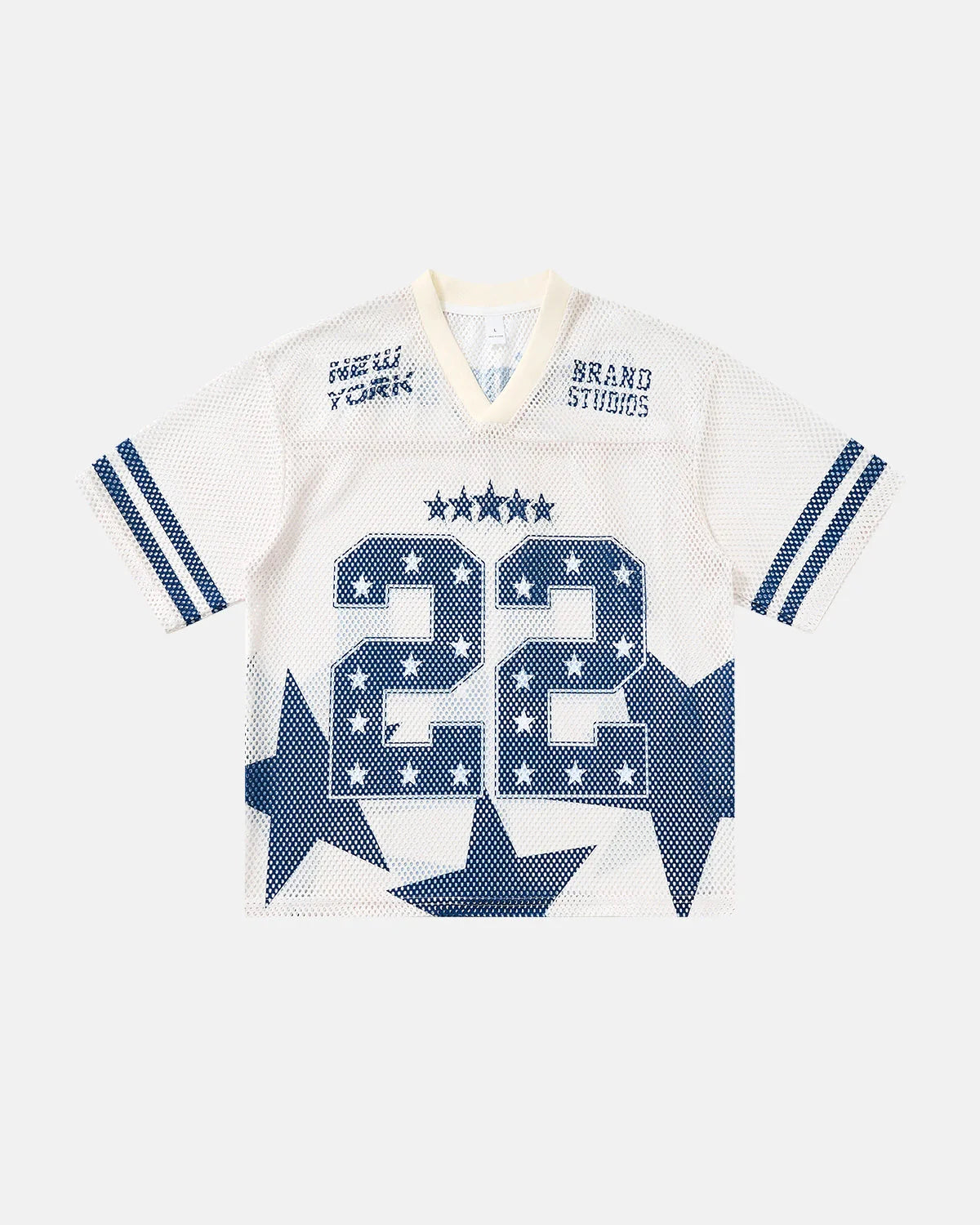 Star Graphic Oversized Mesh Jersey | LCDEGO Streetwear