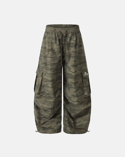 Camouflage Cargo Barrel Pants | LCDEGO Streetwear