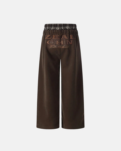 Appliqu¨¦ Embroidery Washed Baggy Sweatpant | LCDEGO Streetwear