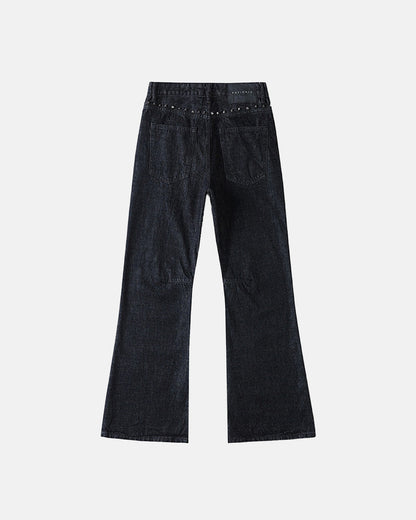 Studded Baggy Bootcut Jeans | LCDEGO Streetwear