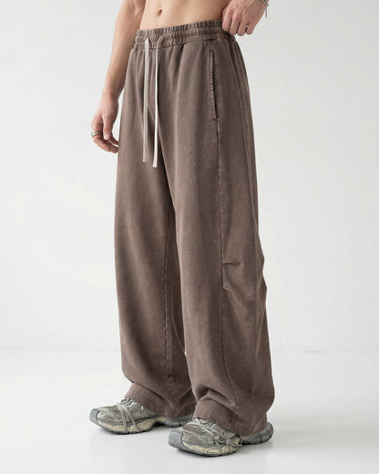 Distressed Acid Washed Barrel Sweatpant | LCDEGO Streetwear
