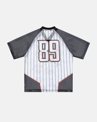 Pinstripe Colorblock Mesh Jersey | LCDEGO Streetwear