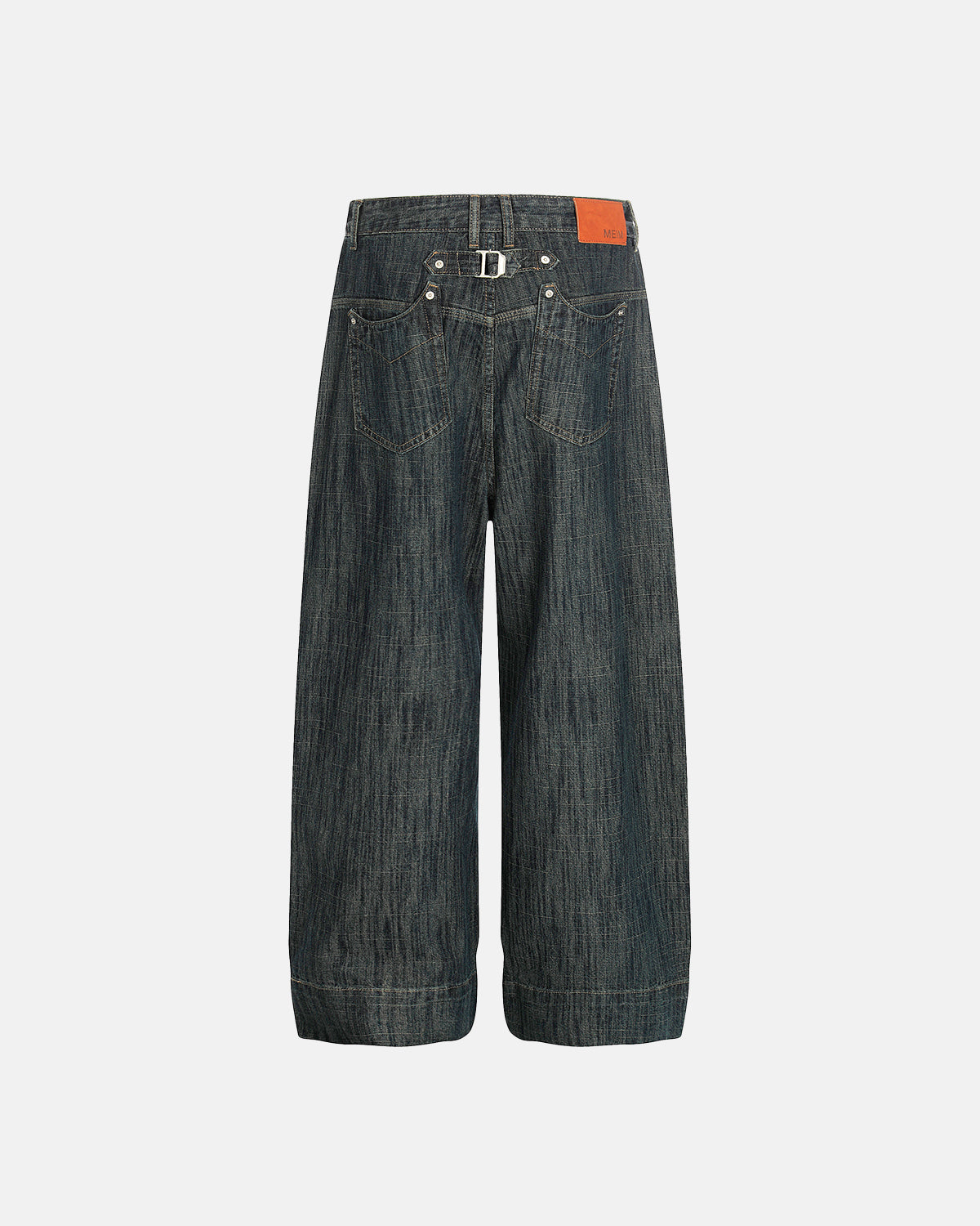 Cinch Back Bamboo Weave Jeans | LCDEGO Streetwear