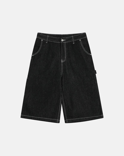 Contrast Stitching Raw Cargo Jorts | LCDEGO Streetwear