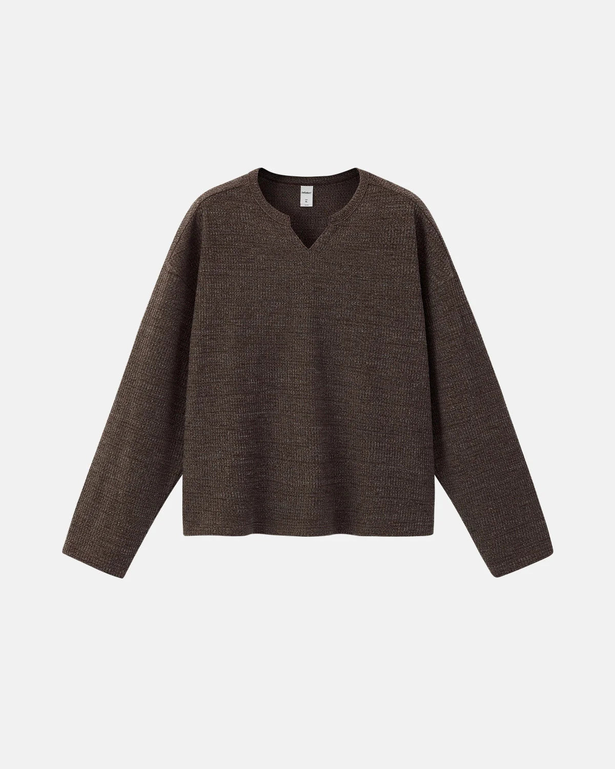V-neck Long Sleeve Waffle Tees | LCDEGO Streetwear
