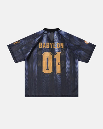 Gradient Pattern Mesh Jersey | LCDEGO Streetwear