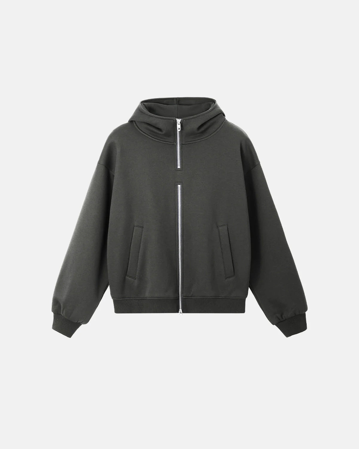 Mock Neck Double Zip Up Hoodies| LCDEGO Streetwear